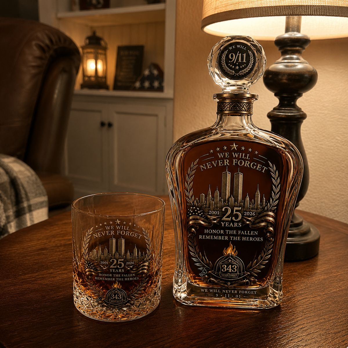Anniversary Memorial Decanter Set