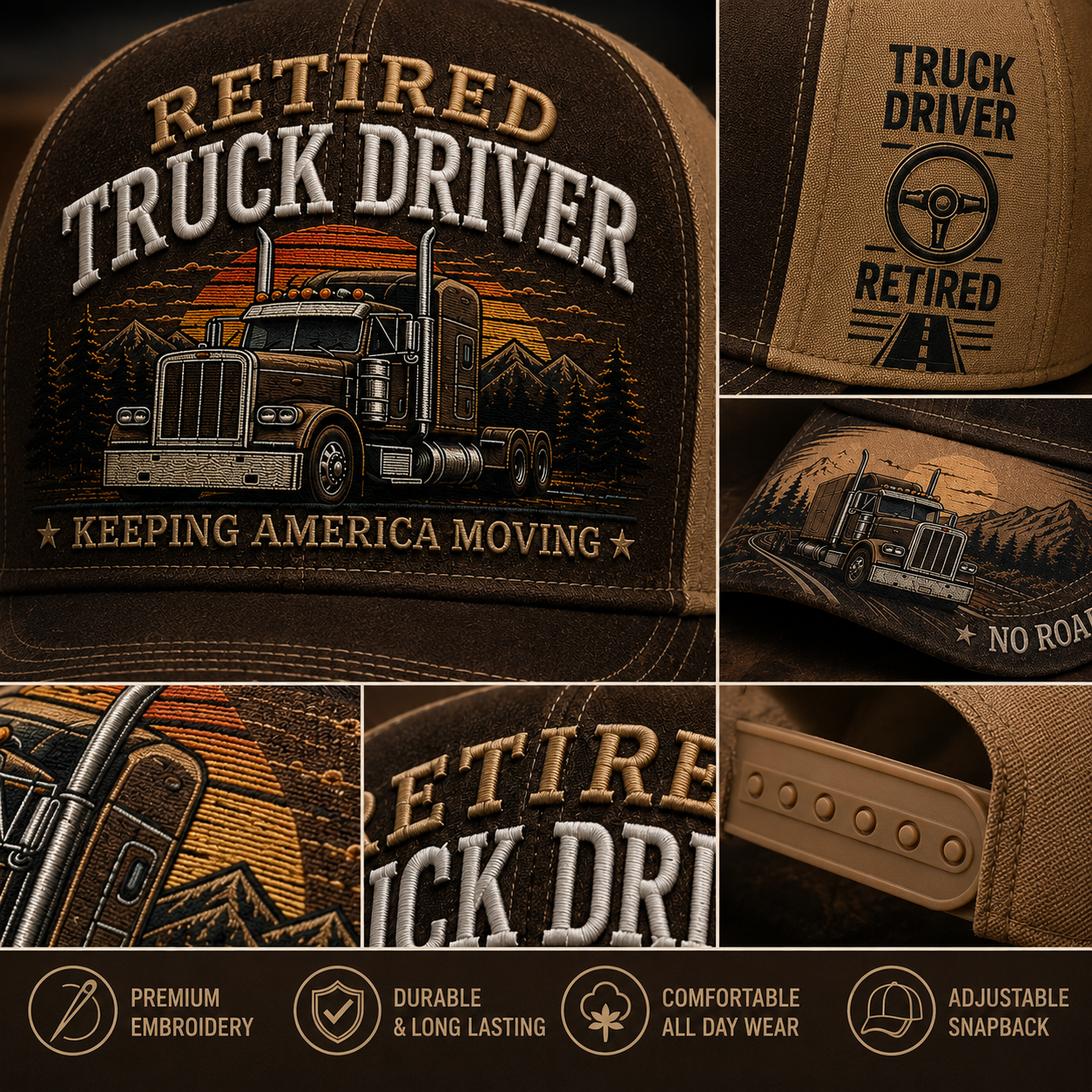 π RETIRED TRUCK DRIVER CAP