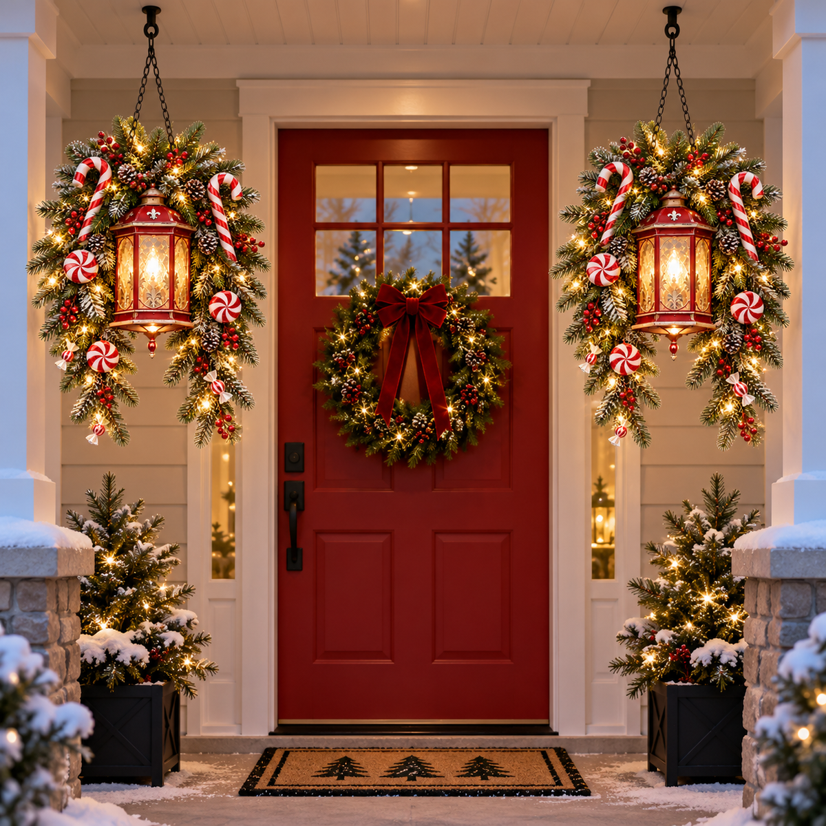 🎄 Limited-Time Christmas Sale | Pre-Lit Hanging Lantern Collection – Glowing Lanterns, Cascading Greenery & 4 Festive Styles for a Magical Holiday Welcome ✨