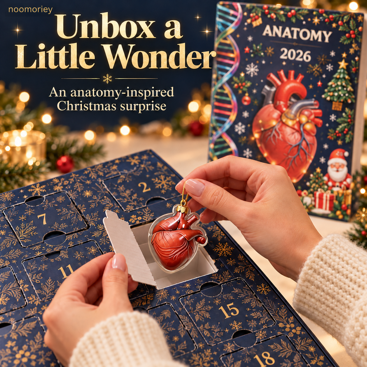 🎄 Anatomy Christmas Advent Calendar – Unique Organ-Shaped Ornaments & Holiday Surprises for Nurses, Medical Students & Science Lovers !!!🎁