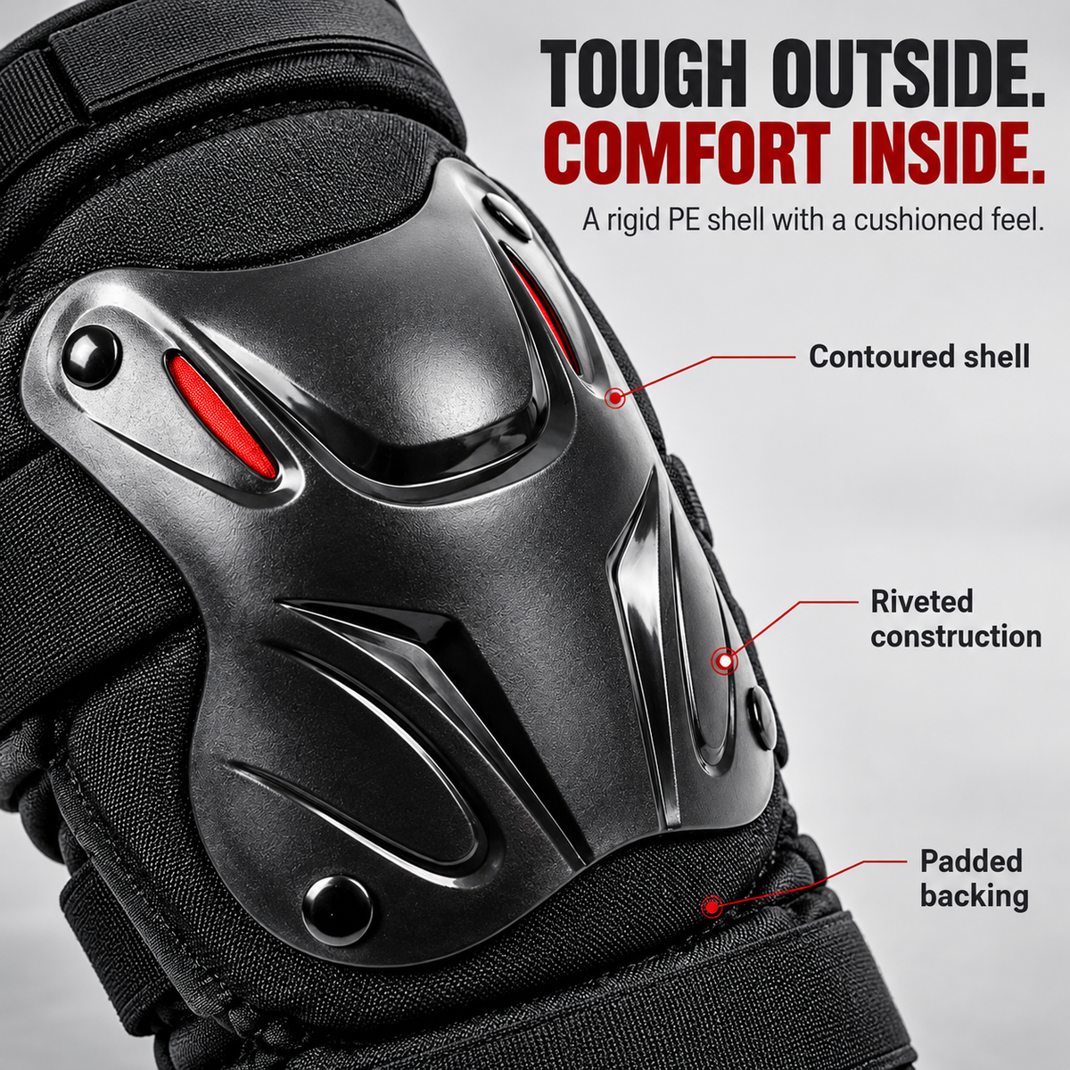 🛡️ Articulated Knee and Elbow Pads Set - Hard Shell Protective Gear