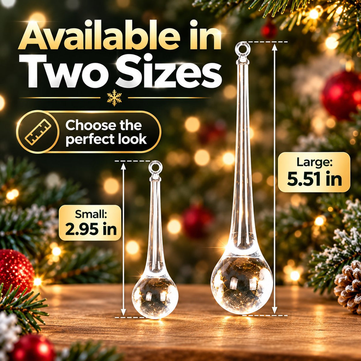 🎄💎✨ Crystal Teardrop Ornaments — Add Sparkle to Your Christmas!