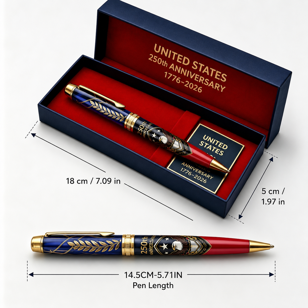 ⌛ FINAL DAY | 55% OFF: Luxury America 250th Anniversary Commemorative Pen Set 🇺🇸✒️