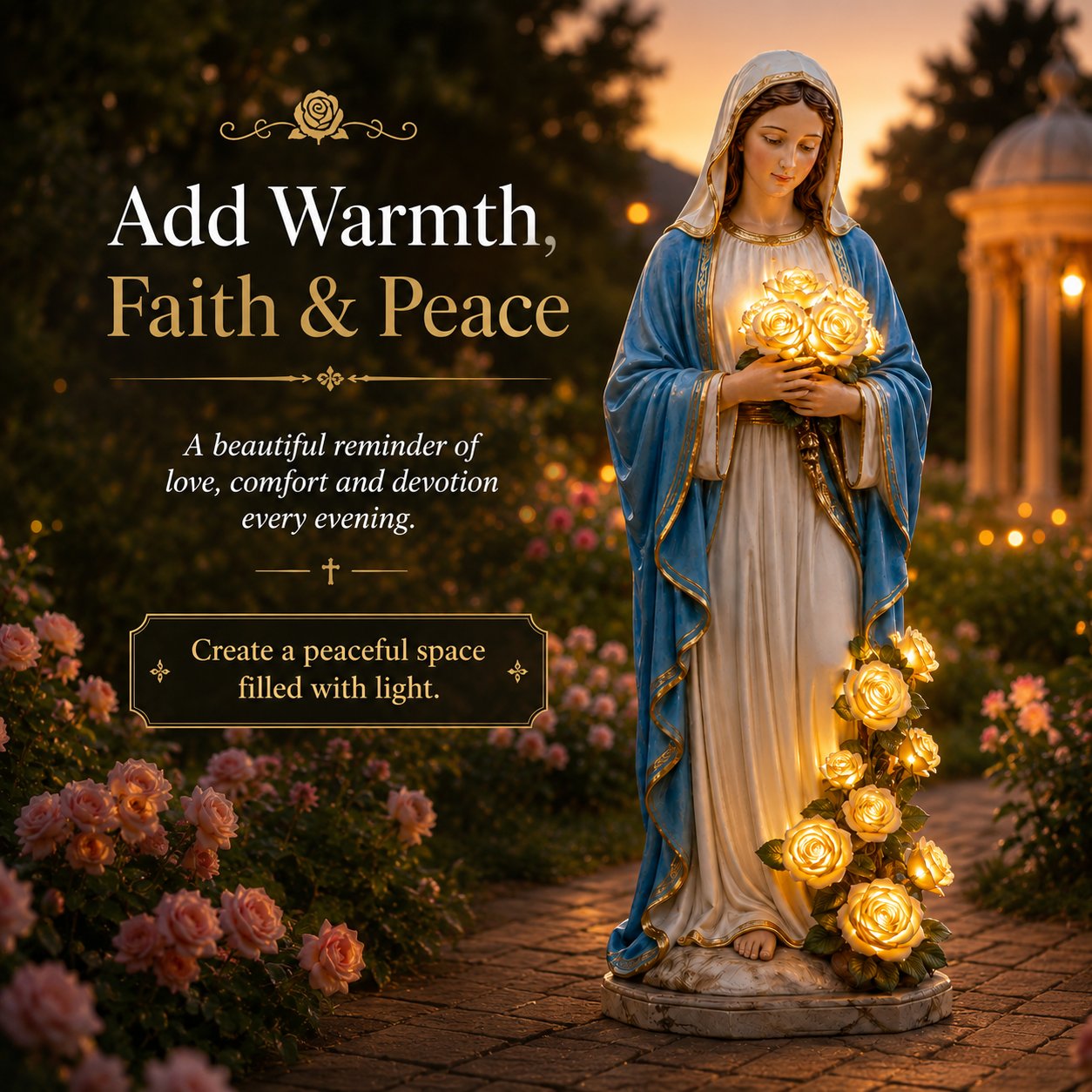 💗 Virgin Mary Garden Light