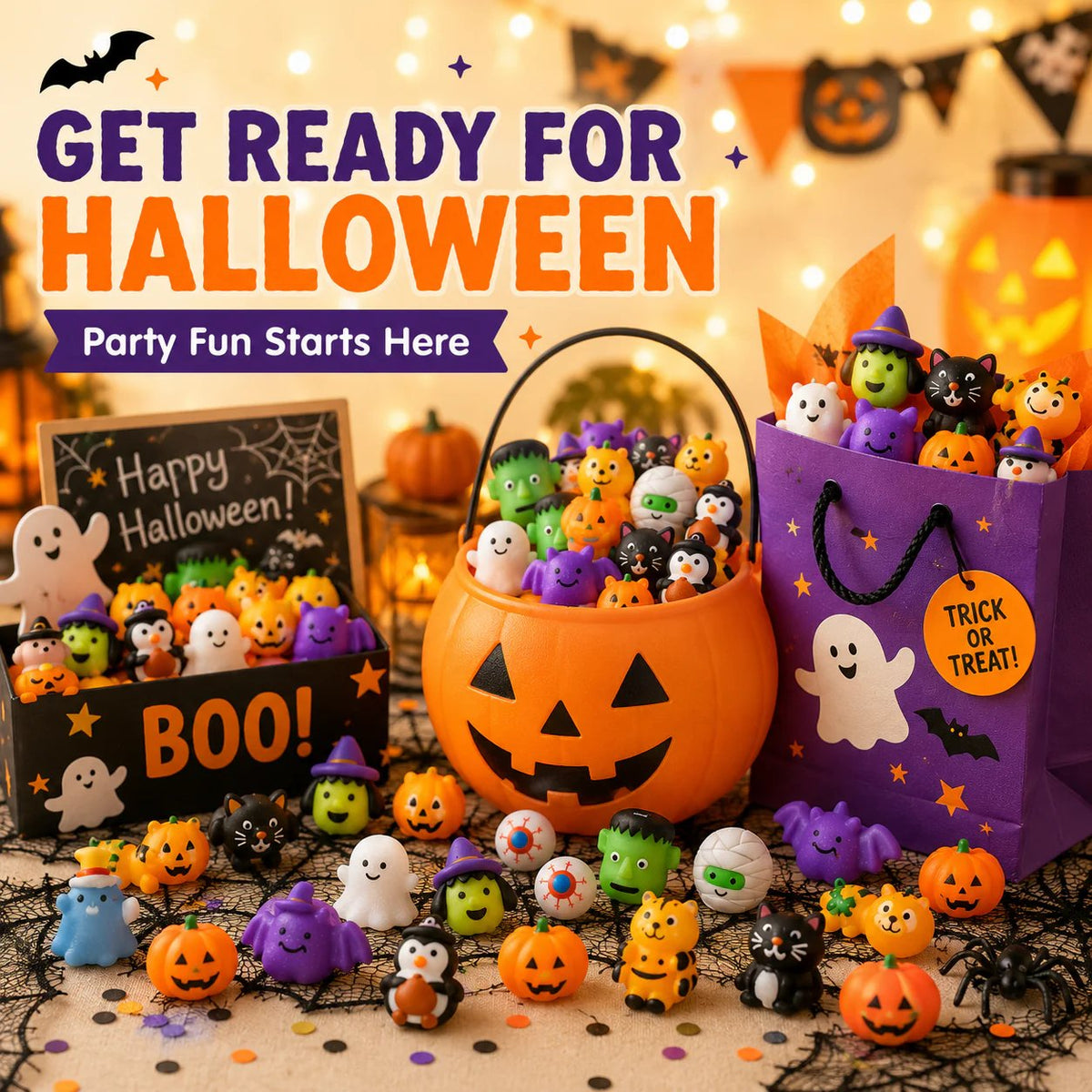 🔥Last Day 50% OFF - 🎃 30PCS Halloween Mini Squishy Toys for Kids