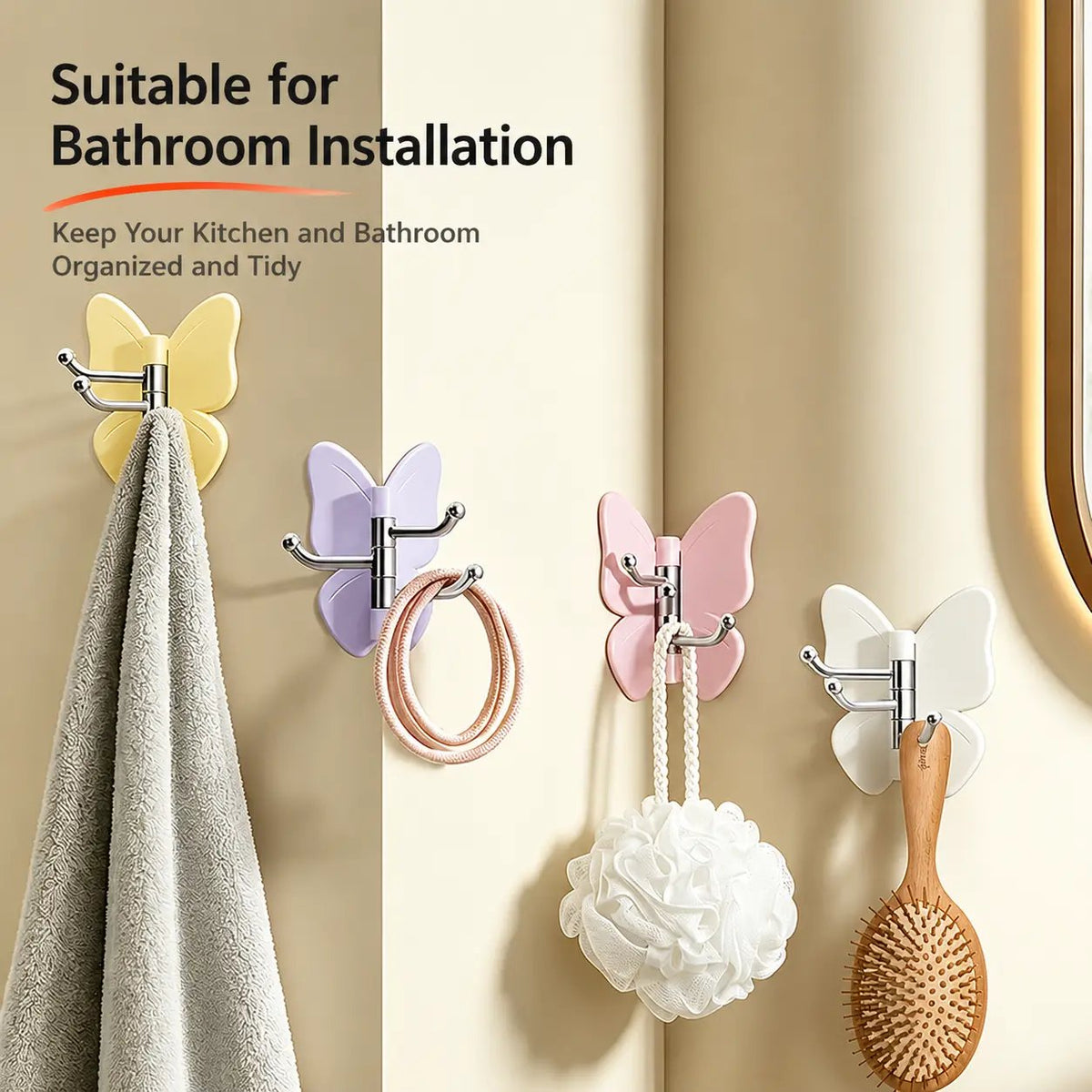 π¦ Buy 1 Get 1 Free π 4-Piece Set of Rotating Butterfly-Shaped Hooks