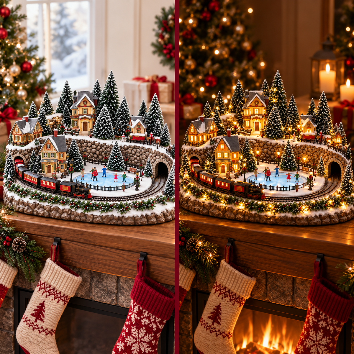 ππͺ 49% OFF Today! β¨ Magical Christmas Train & Skating Rink β Bring Holiday Magic Home! β¨