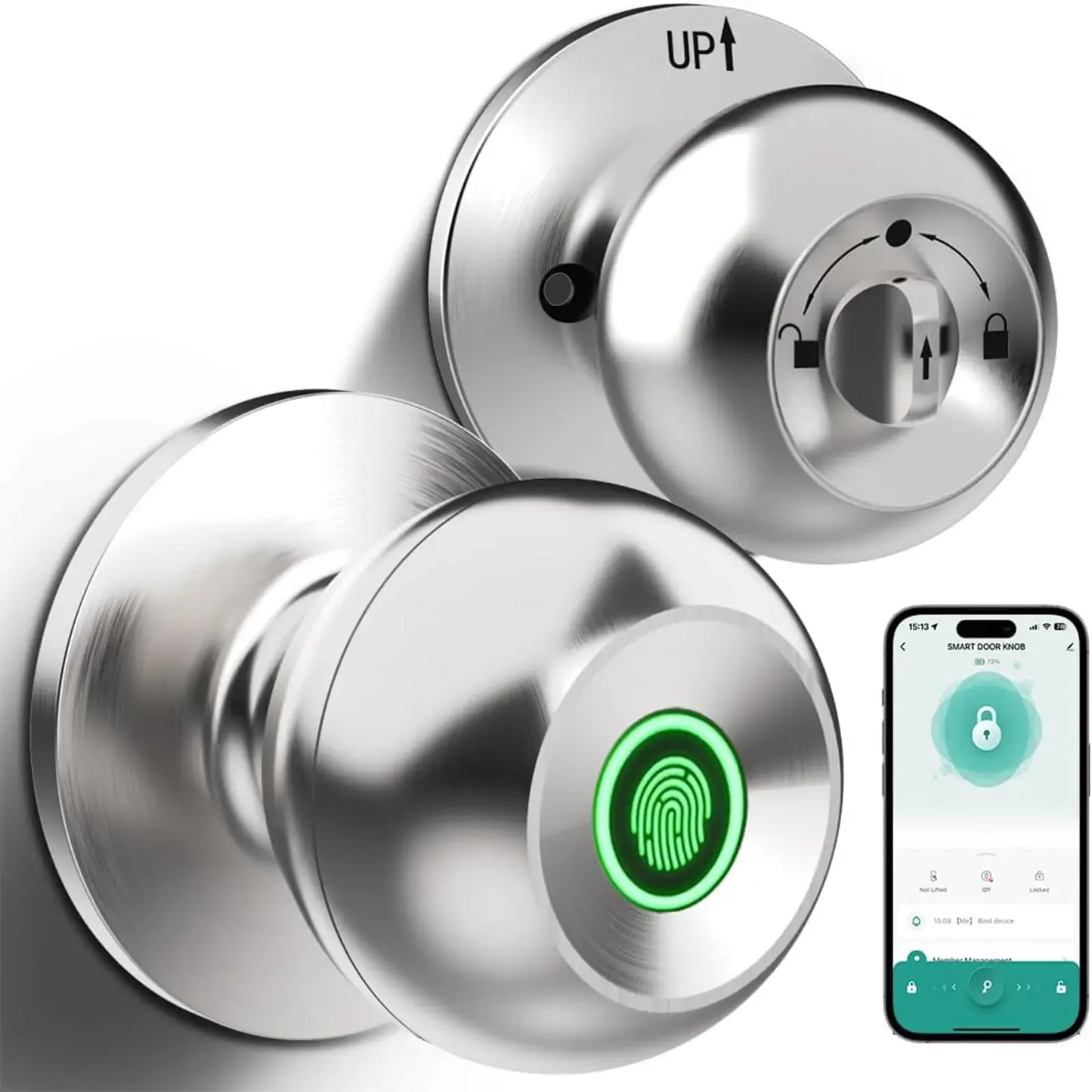 🔒✨Smart Biometric Door Lock, supports Fingerprint, Passcode & App Access🏡
