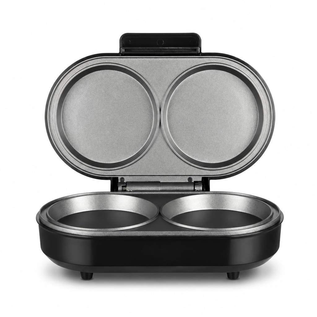 🍳 Smart Dual Breakfast Maker - Double Cooking Non-Stick Burger & Egg Press ⚡