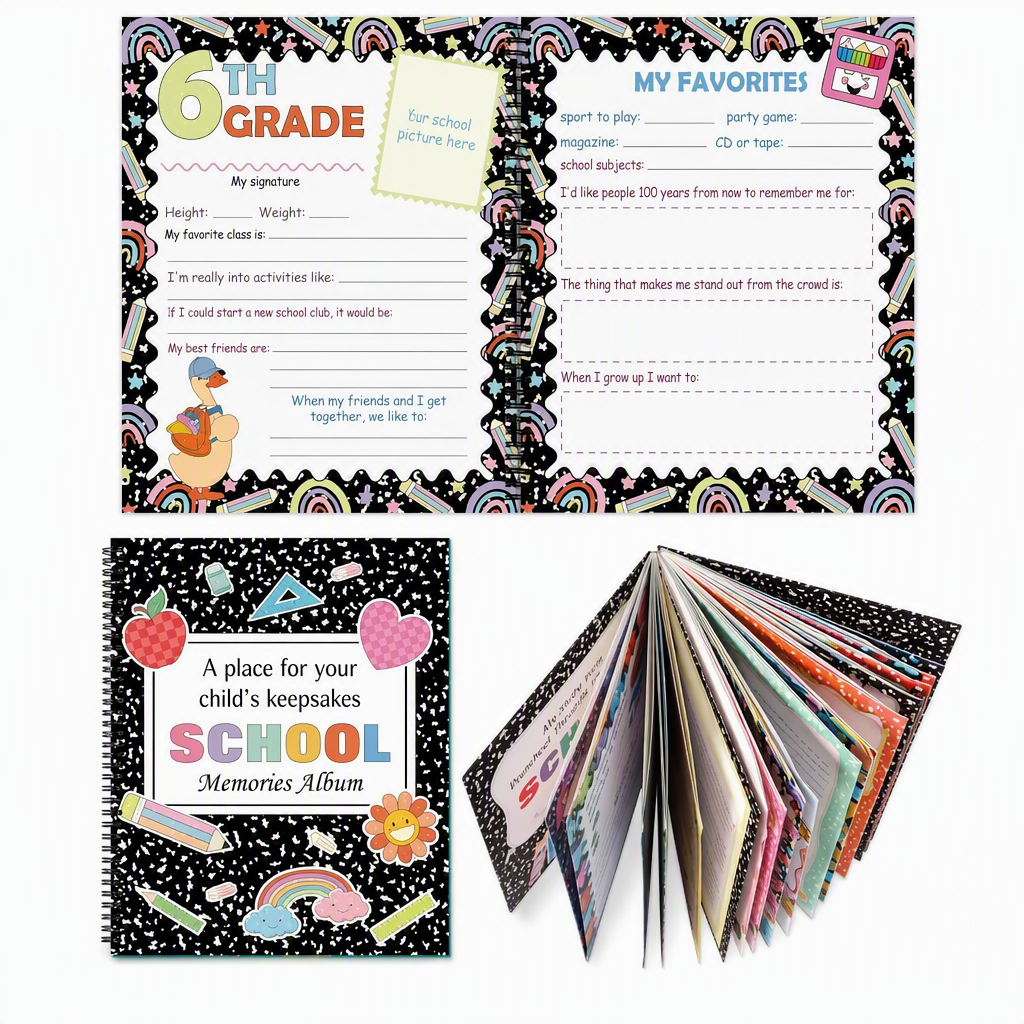 ๐ School Years Memory Book โ Kโ12 Keepsake & Scrapbook Album ๐