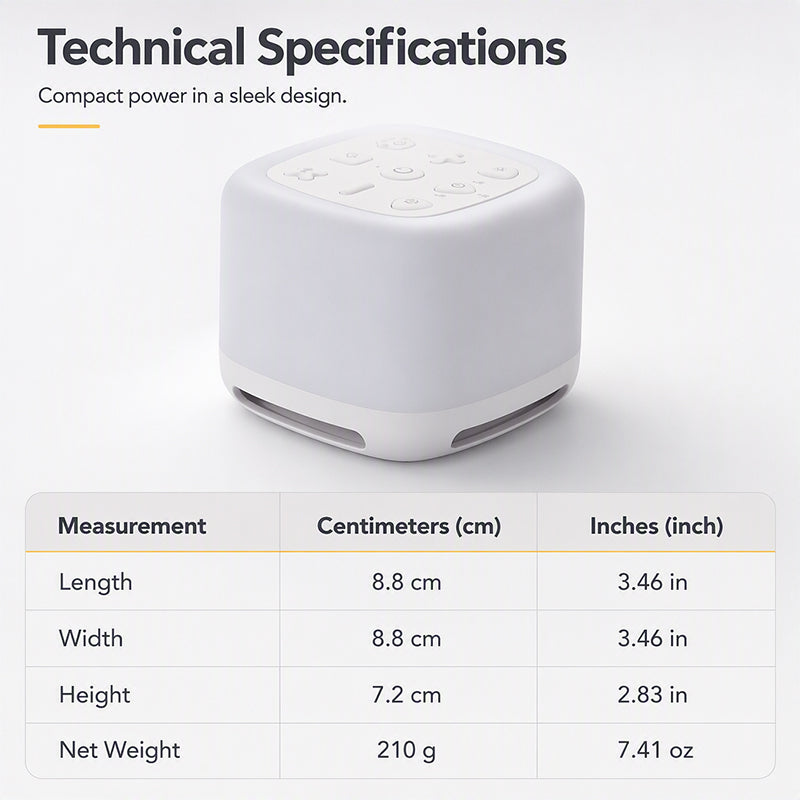 π White Noise Machine with 7-Color Night Light & Timer β¨