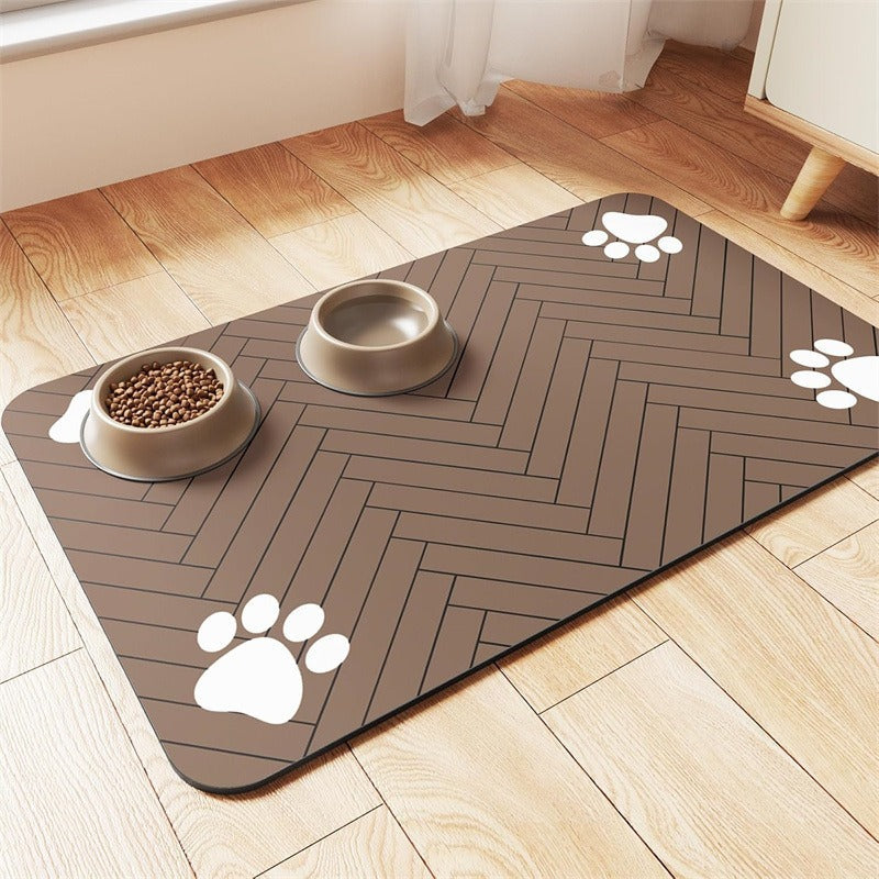 🐾 Splash-Proof Pet Feeding Mat - Fast-Clean Diatom Mud Pet Placemat 💧