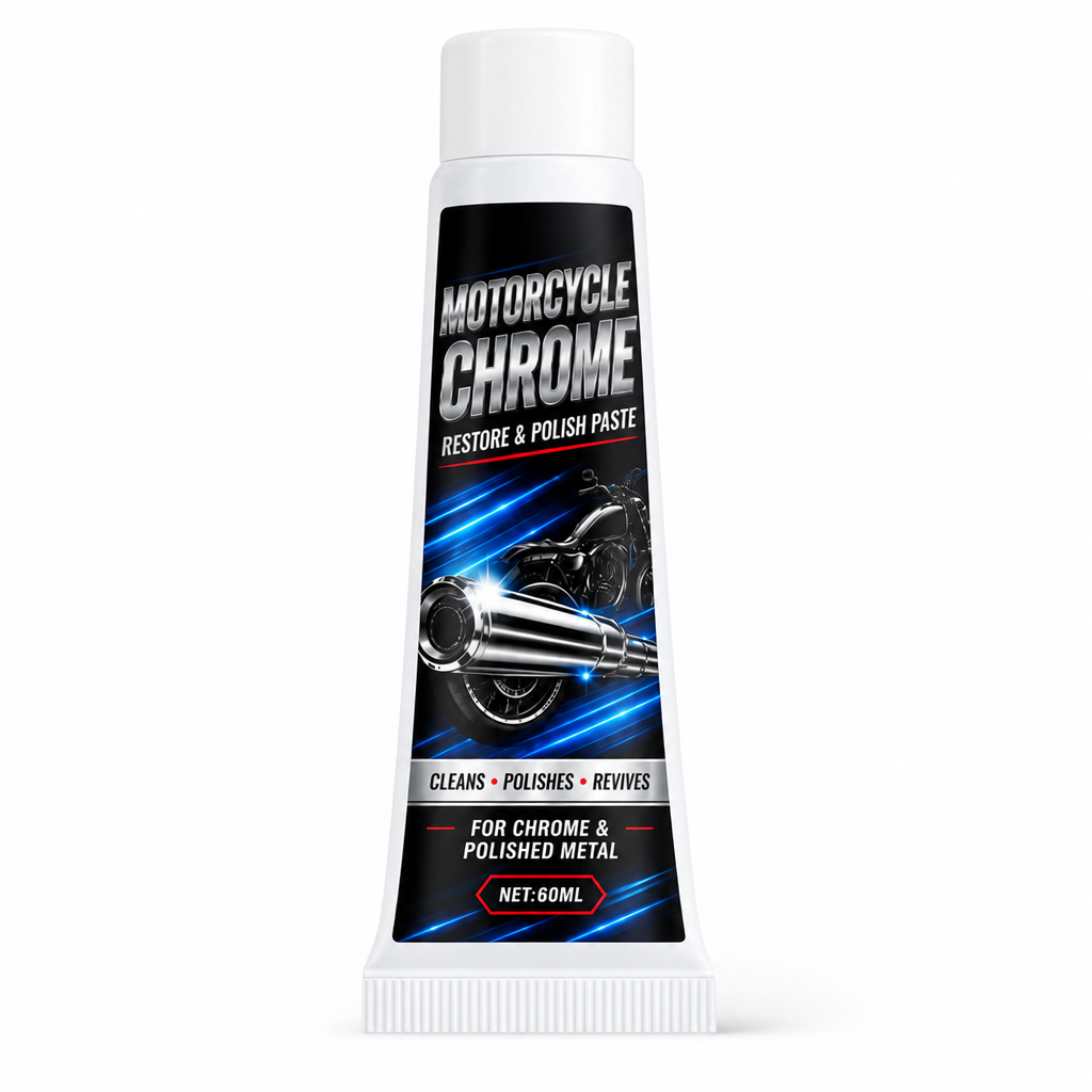 ✨ Motorcycle Chrome Polishing Paste - Metal Rust Restorer & Mirror Polish Cream 🏍️