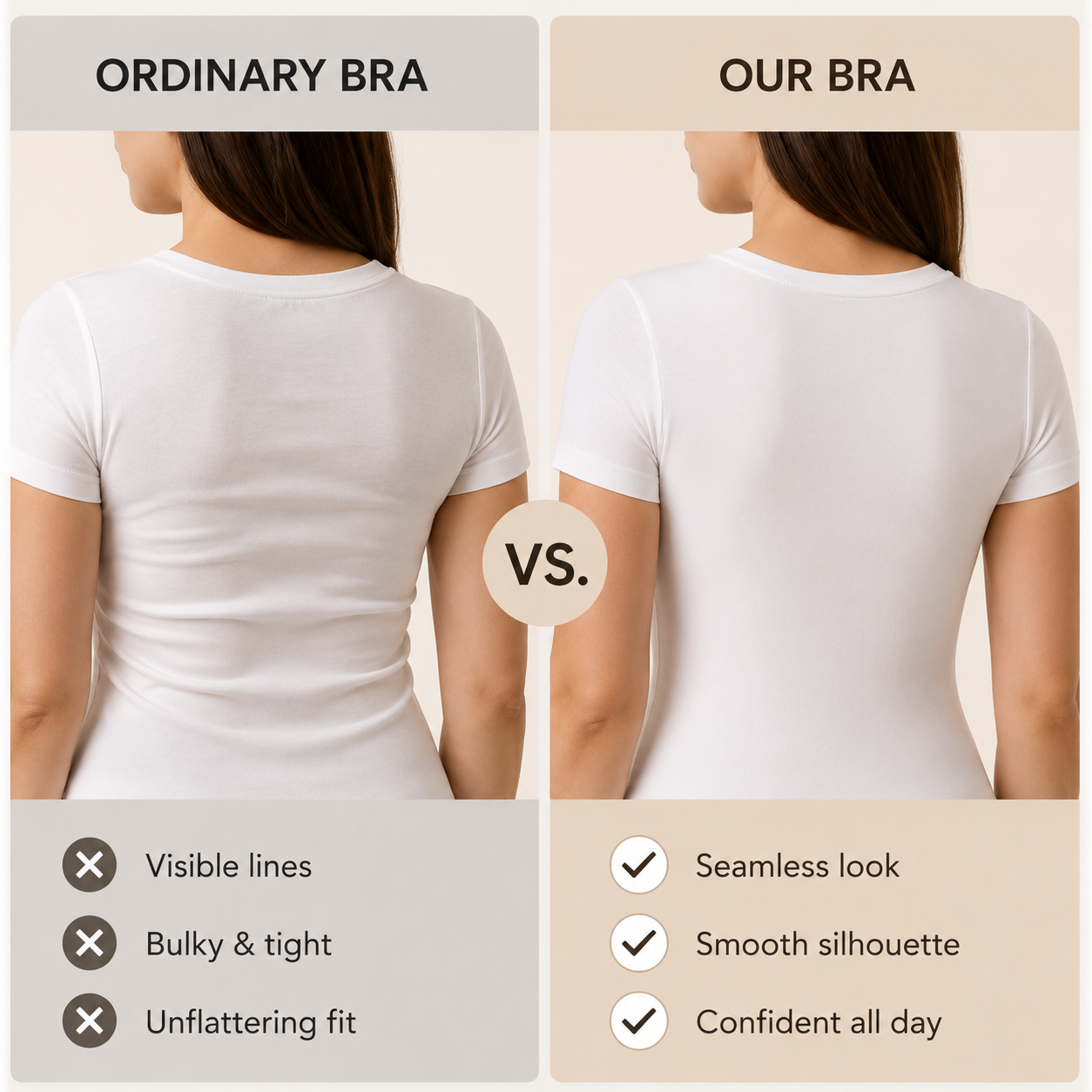 👙 Wireless Seamless Everyday Bra Bare Feel 3D Sculpted Contour Support Bra 🌸