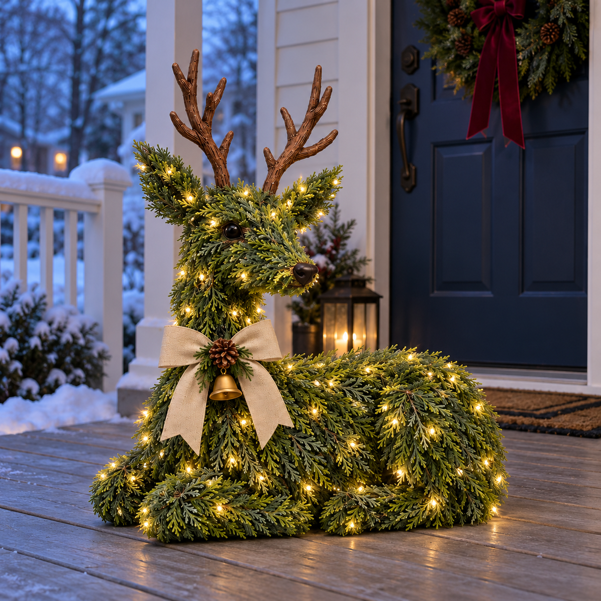 🦌Evergreen Reindeer Christmas Decoration