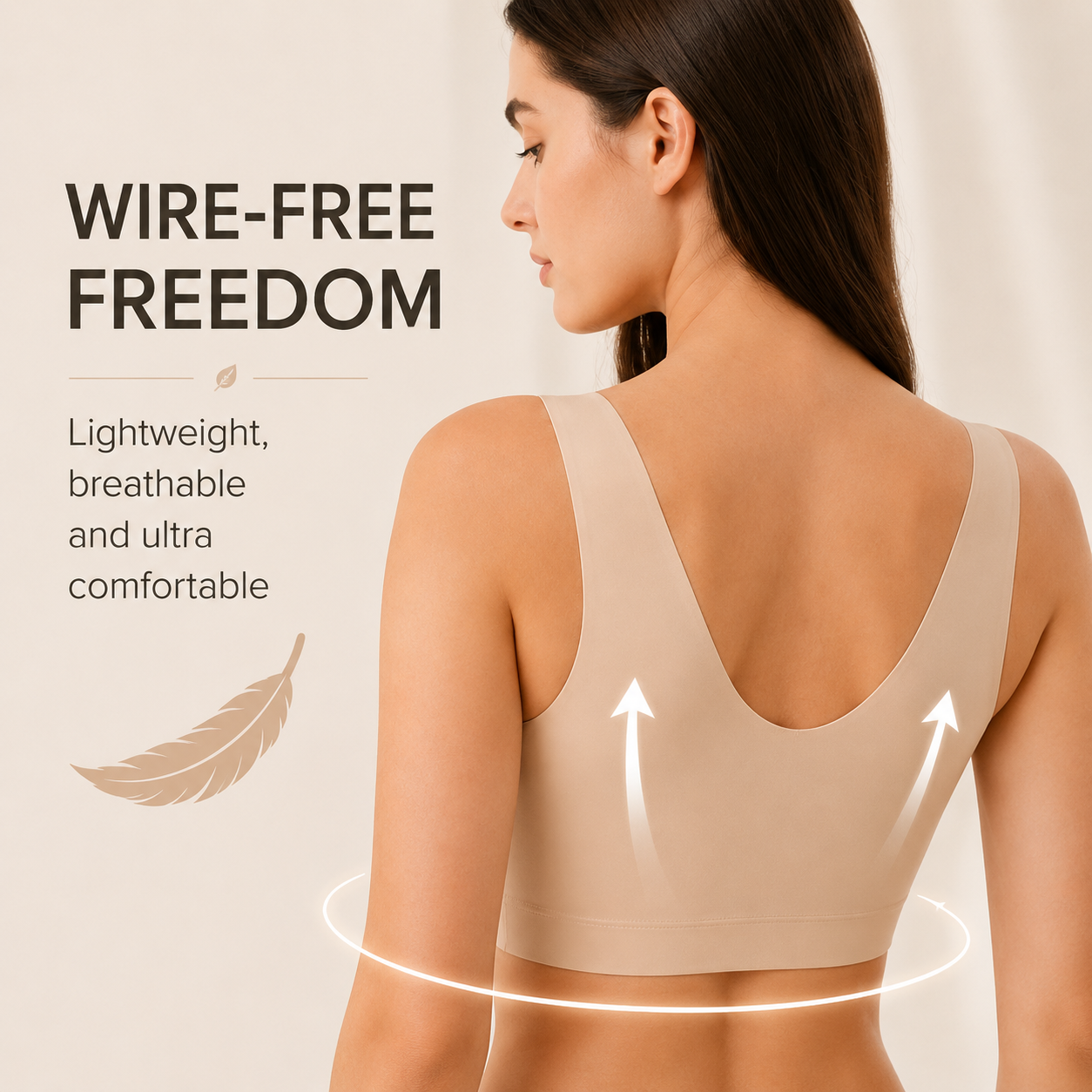 👙 Wireless Seamless Everyday Bra Bare Feel 3D Sculpted Contour Support Bra 🌸