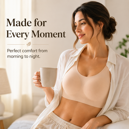 👙 Wireless Seamless Everyday Bra Bare Feel 3D Sculpted Contour Support Bra 🌸