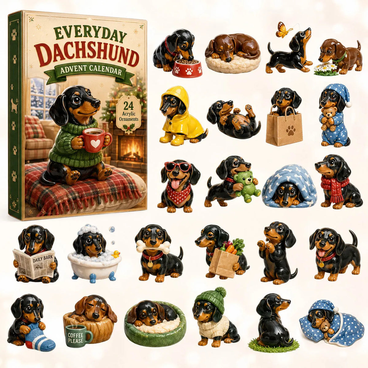 🐶🎄 24 Tiny Dachshunds. One Very Merry Christmas.