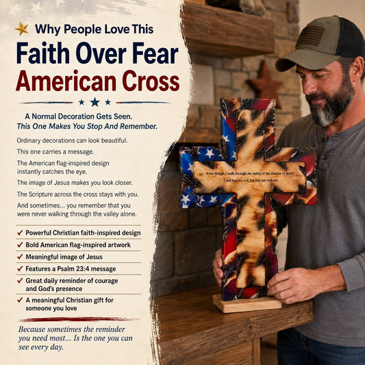 🇺🇸 Faith Over Fear American Cross-Buy 2 Get Free Shipping