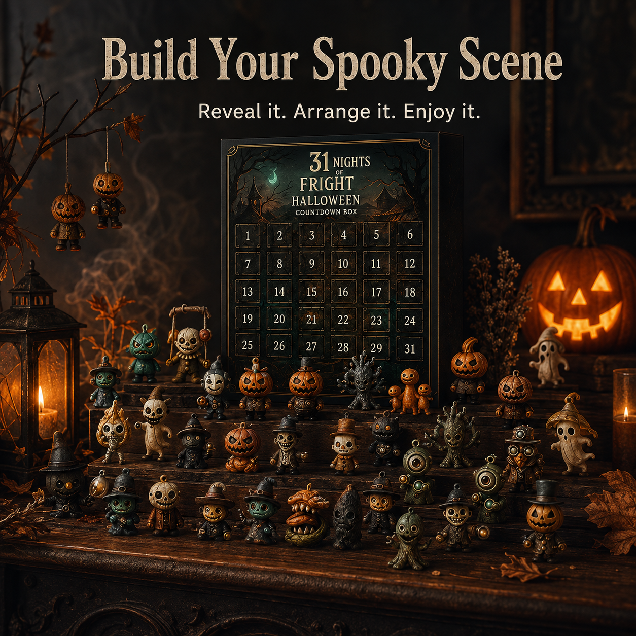 🎃 Halloween Advent Calendar Countdown Box with Collectible Figures 👻