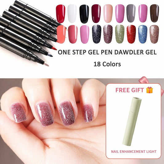 💅 Limited Time Buy 1 Get 1 Free ✨One Step Nail Gel Pen🎨Free handheld mini UV nail lamp💡
