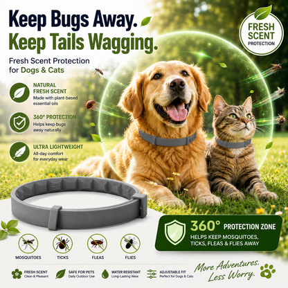 🐾 Fresh Scent Pet Collar – Lightweight Adjustable for Dogs & Cats