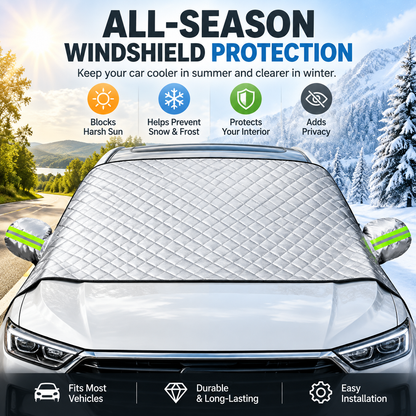 🚗 All-Season Magnetic Car Windshield Cover for Sun, Snow, Ice & Frost Protection 🛡️