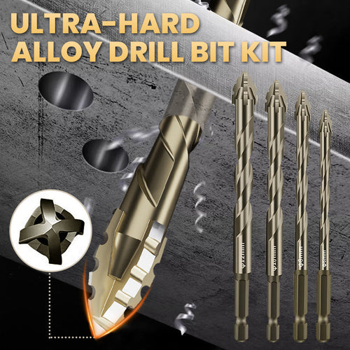 🔥 4PCS Eccentric Spiral Drill Bit Set – Deep Hole Drilling for Wood, Metal & Concrete ⚙️