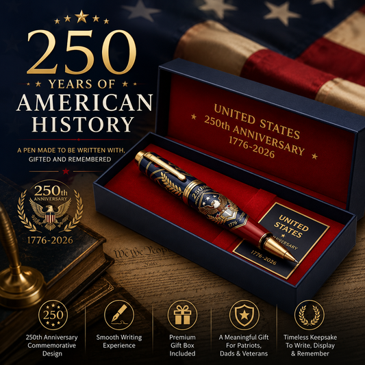 ⌛ FINAL DAY | 55% OFF: Luxury America 250th Anniversary Commemorative Pen Set 🇺🇸✒️