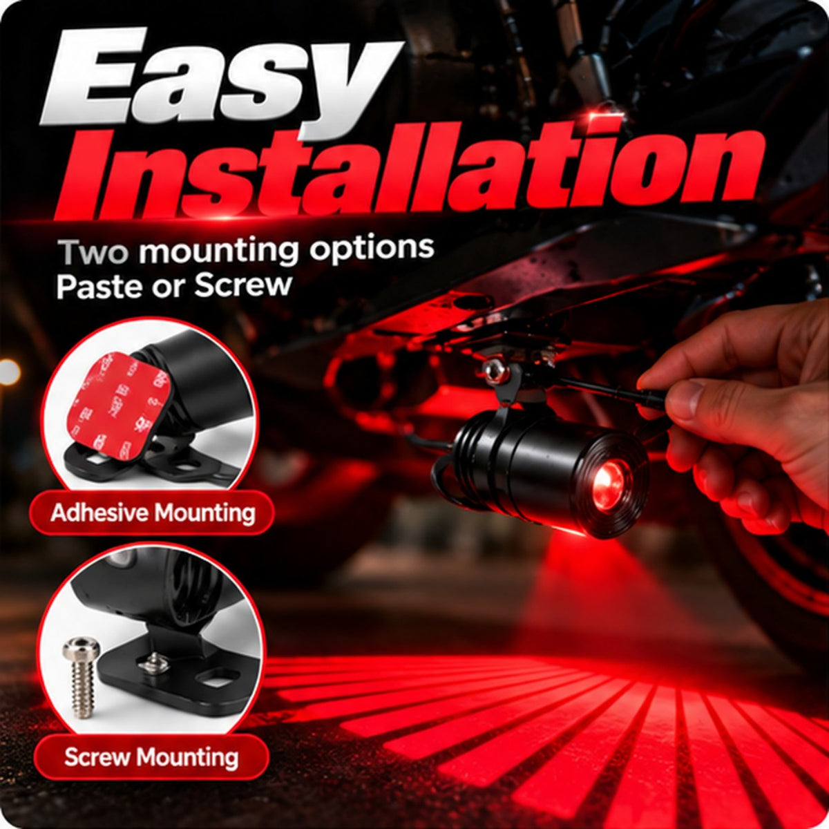 🏍️ Dual Motorcycle Laser Projector Lights
