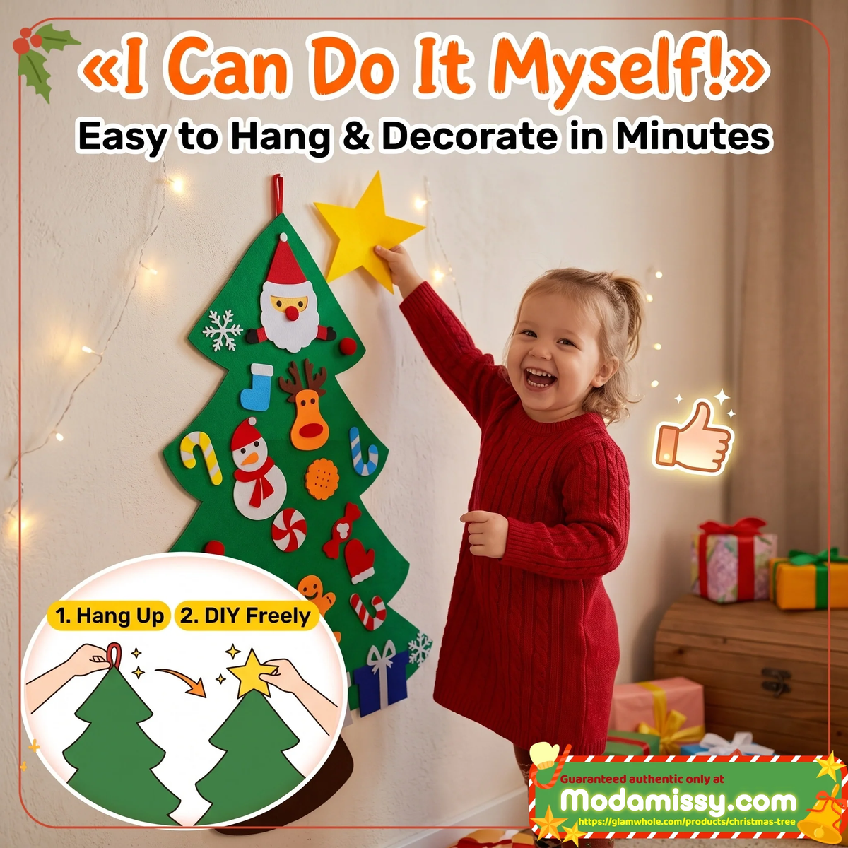 🎄 Kids DIY Felt Christmas Tree – Create, Decorate & Make Holiday Memories ✨🎁