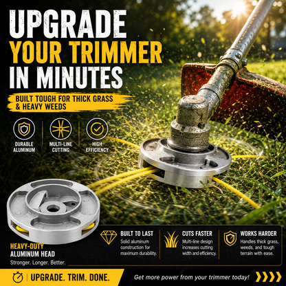 🌿 Universal Aluminum Grass Trimmer Head | Heavy-Duty Brush Cutter Replacement