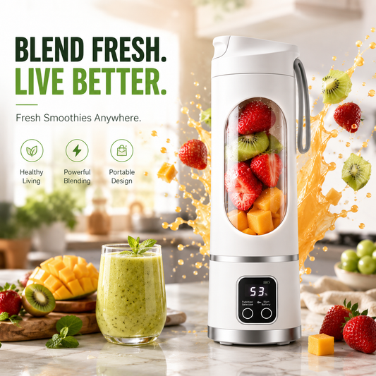 ⚡ 2026 New Launch 🎁 [49% OFF] 🥤 Heavy-Duty 12-Blade USB Rechargeable Portable Blender ⚡