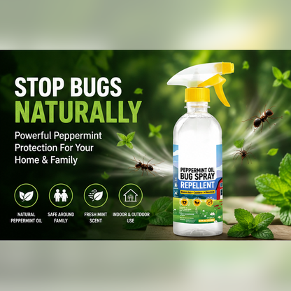 🔥 Buy More, Get FREE | 🌿 Plant-Based Peppermint Pest Repellent Spray 🐜