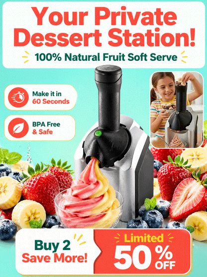 🍓 Frozen Fruit Soft Serve Maker – 110V Home Dessert Machine