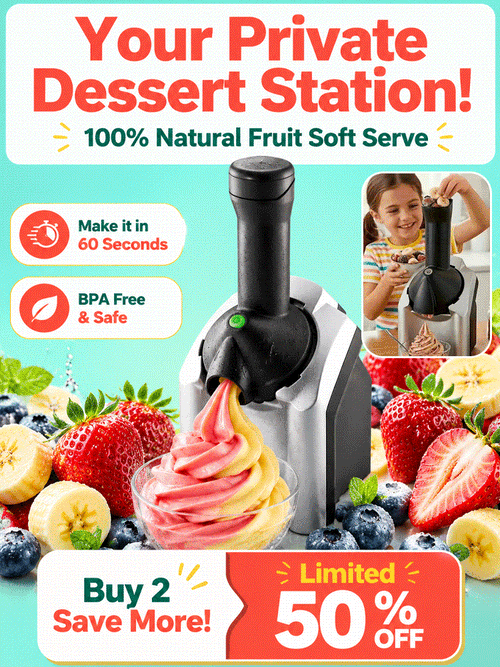 🍓 Frozen Fruit Soft Serve Maker – 110V Home Dessert Machine