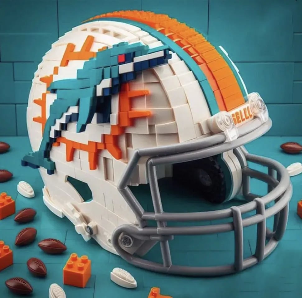 🏈 Football Helmet Building Blocks – 300+ Piece Collectible Model Kit 🎁