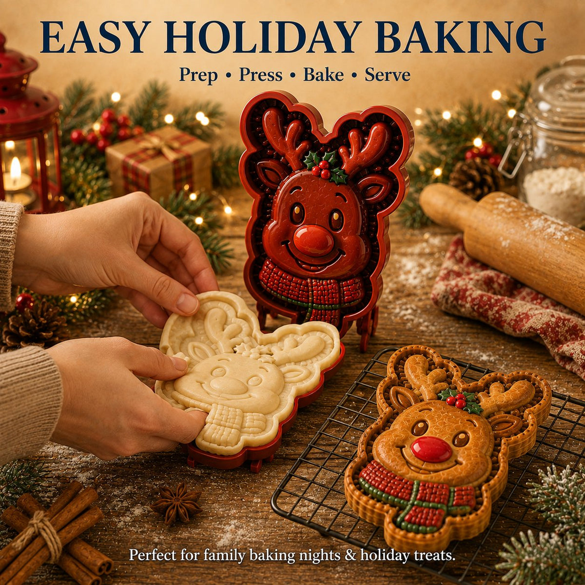 ⏳ Last Day 49% OFF – 🎄 Christmas Mini Pie Mold Collection (8 Festive Designs) 🥧