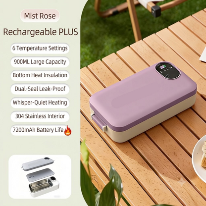 🔥 Portable Electric Lunch Box | Rechargeable Self-Heating Food Warmer