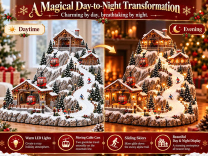 🏔️ Alpine Christmas Ski Village™ – Festive Mountain Holiday Display