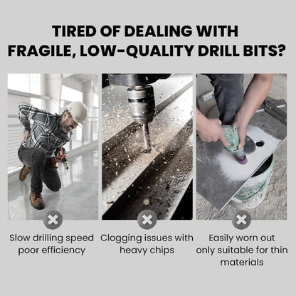 🔥 4PCS Eccentric Spiral Drill Bit Set – Deep Hole Drilling for Wood, Metal & Concrete ⚙️
