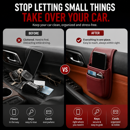 💥Buy 1 Get 1 FREE🚗 – Leather Car Door & Console Organizer
