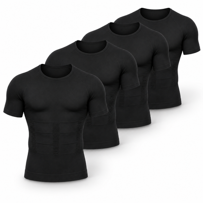 Men’s Compression Shaping Shirt – Short Sleeve Slim Fit Top