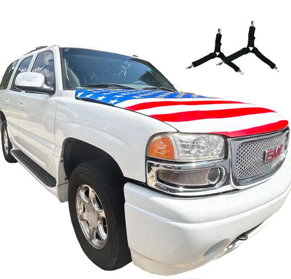 🇺🇸🔥 American Flag Hood Cover 🚗 | Wind-Proof & Universal Fit 🛡️