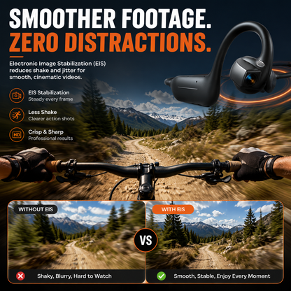 🎥 8MP Smart Camera Open-Ear Headset – POV Video, Calls & AI Assistance 🎧