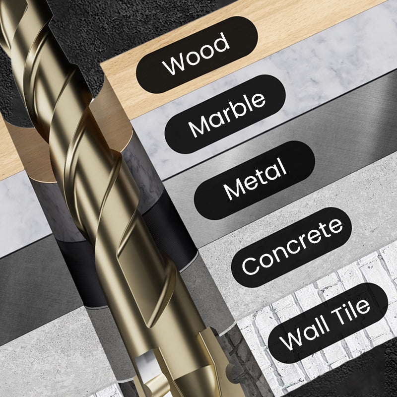 🔥 4PCS Eccentric Spiral Drill Bit Set – Deep Hole Drilling for Wood, Metal & Concrete ⚙️