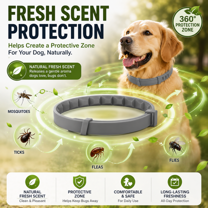 🐾 Fresh Scent Pet Collar – Lightweight Adjustable for Dogs & Cats