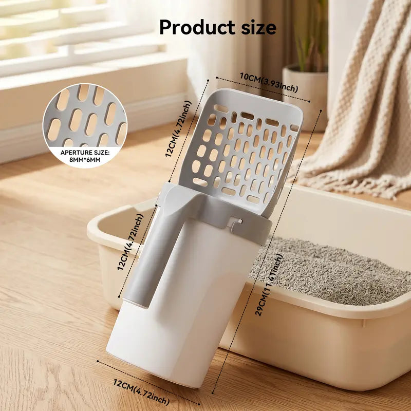 🔥 50% OFF TODAY | 🐾 3-in-1 All-in-One Cat Litter Scoop With Waste Bags 🗑️