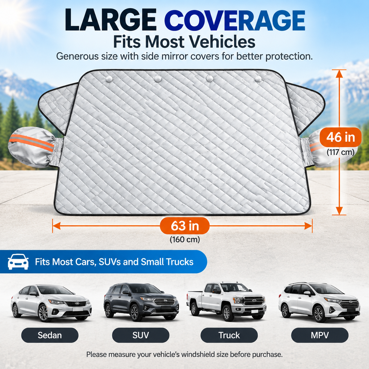 🚗 All-Season Magnetic Car Windshield Cover for Sun, Snow, Ice & Frost Protection 🛡️