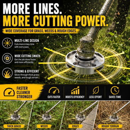 🌿 Universal Aluminum Grass Trimmer Head | Heavy-Duty Brush Cutter Replacement